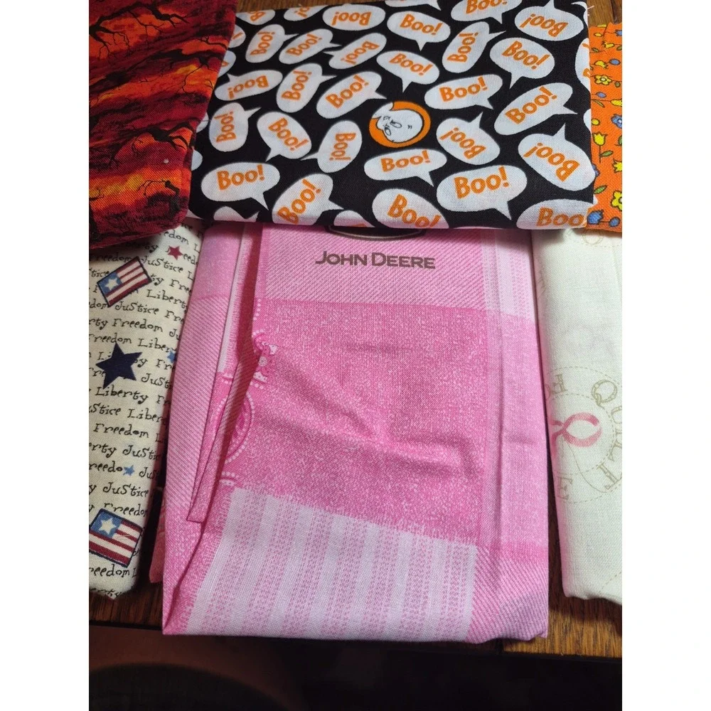 6 Pieces Of Fabric For Quilting And Crafts Various Sizes And Colors
